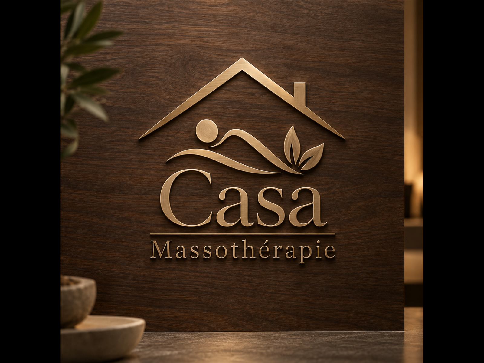 Signature visuelle Casa Massothérapie, exemple de ton